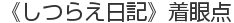 《しつらえ日記》着眼点